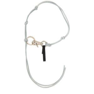 OUR LEGACY Suede Cord Ring with Lobster Clasp Men AZURE Keyrings